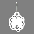 Zippy Clip - 4 Leaf Clover (Outline) Tag W/ Clip Tab